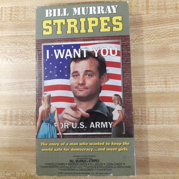 Stripes 1981 VHS Classic Comedy Bill Murray John Candy PJ Soles Ramis Sean Young - Picture 1 of 8